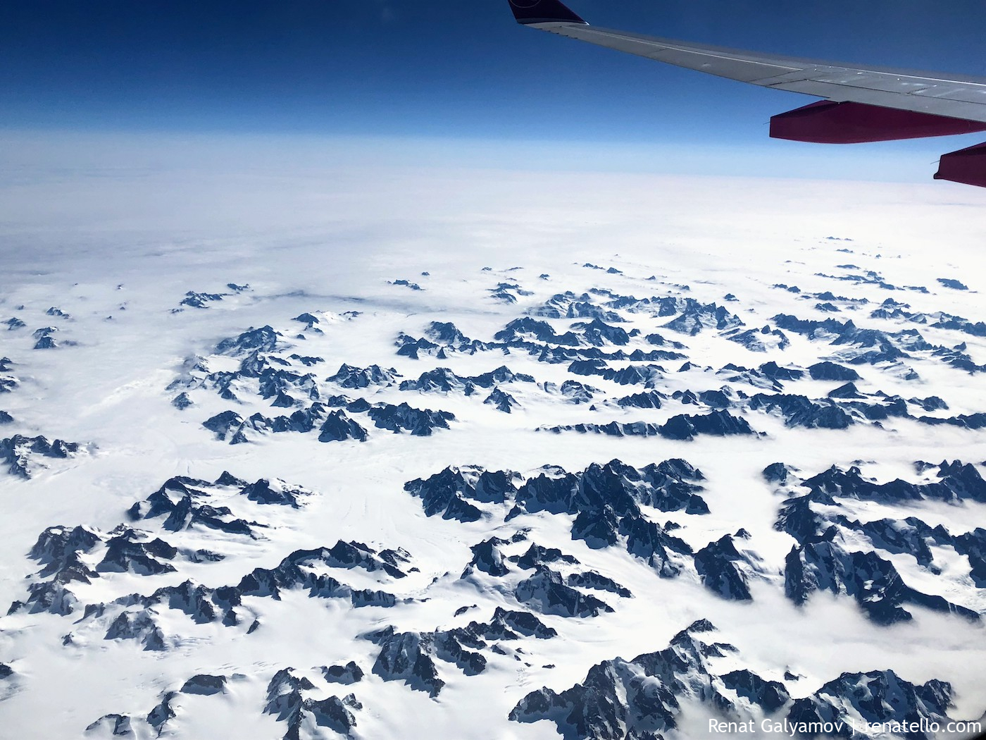 Flying over Greenland