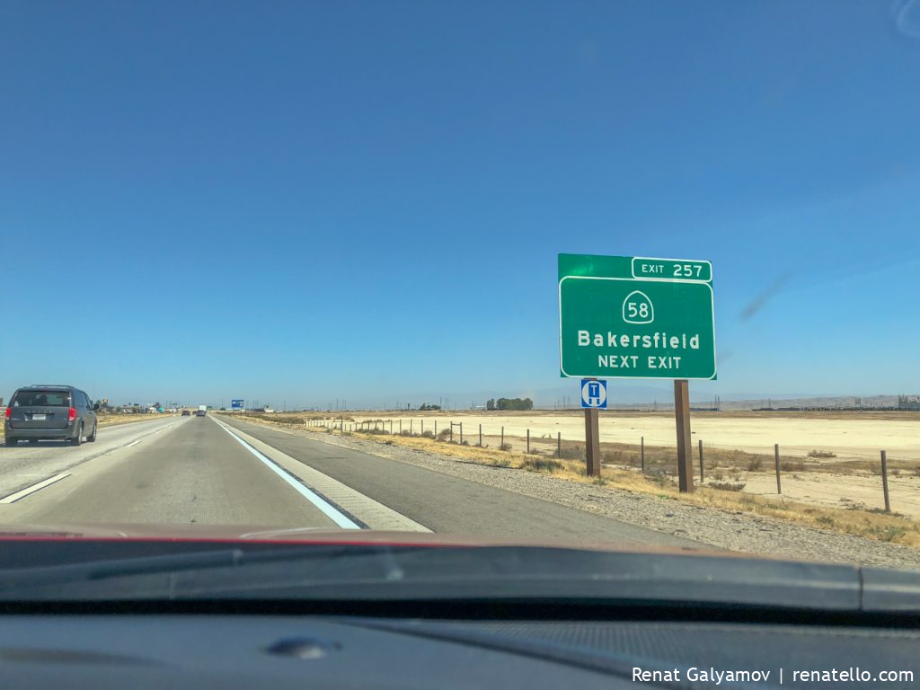 Bakersfield road sign