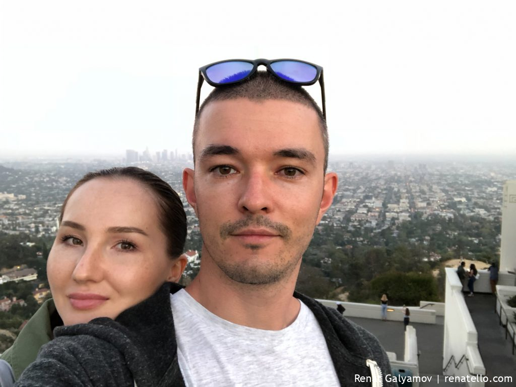 Renat and Amina in Griffith Observatory