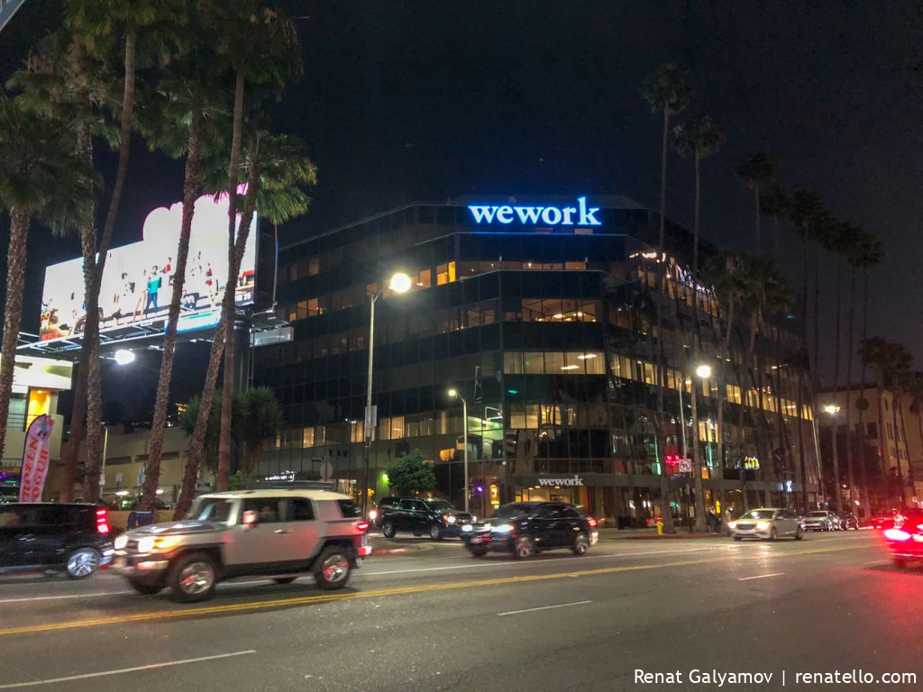 WeWork office in Hollywood Blvd.