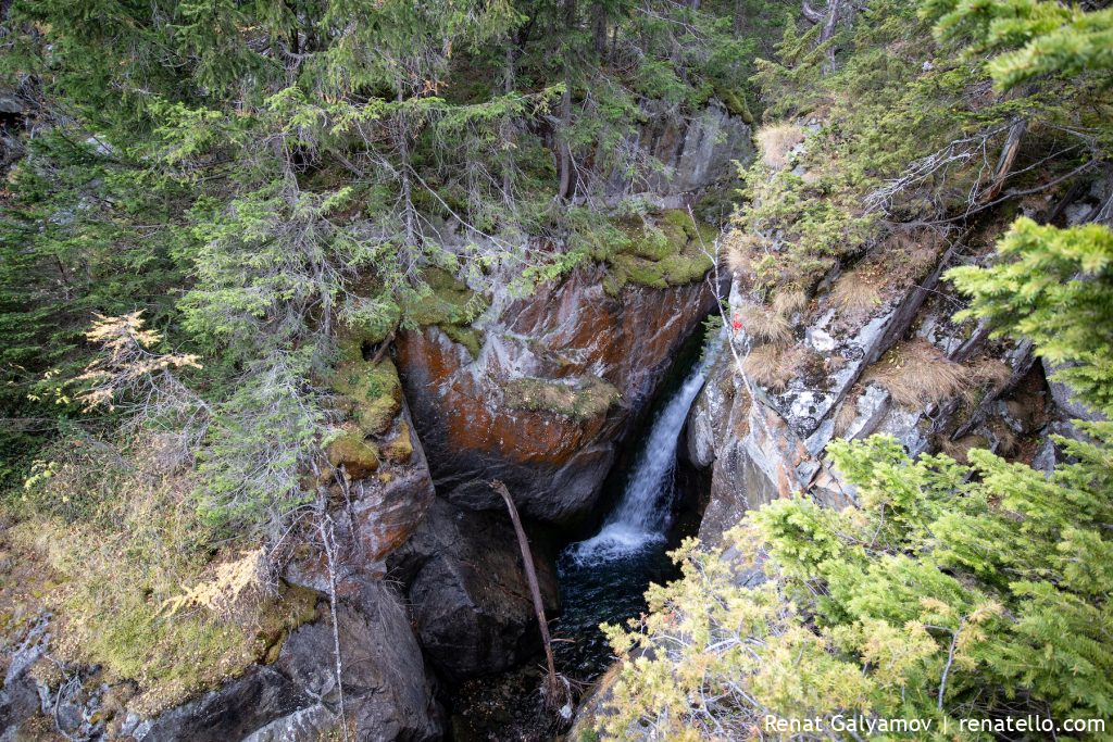 Waterfall in the Les Gorges du Dailley