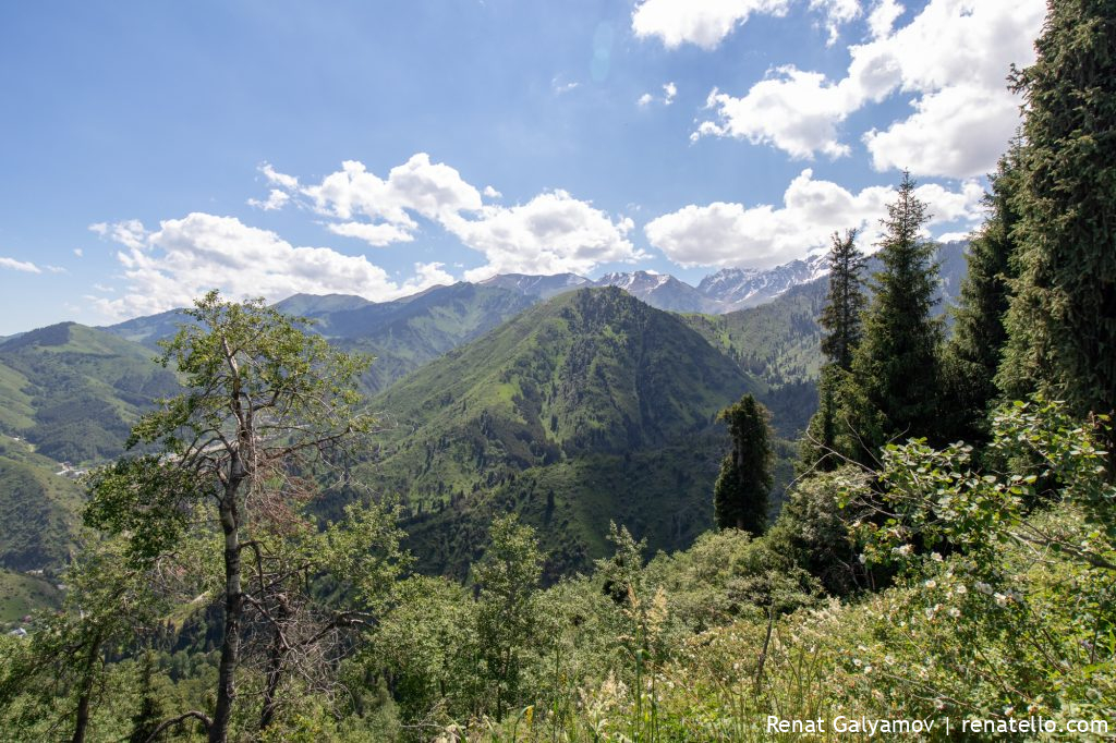 View of Talgar Pass and Chimbulak, Shymbulak