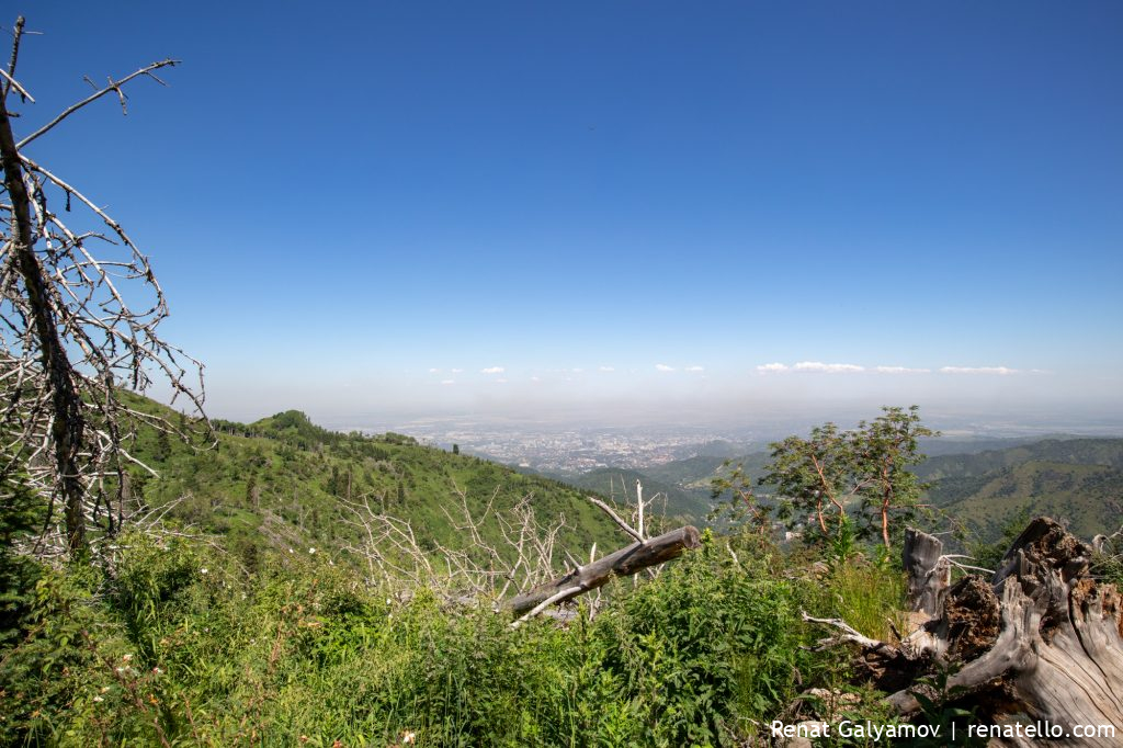 View of the city of Almaty from Kok-Zhailau