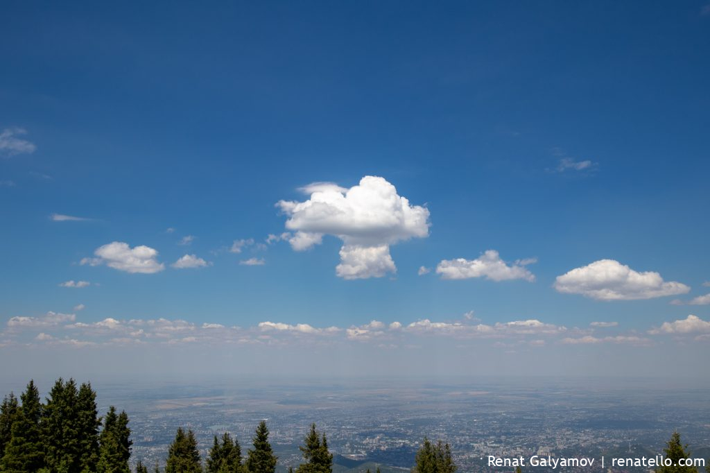 Cloud in the form of a nuclear explosion